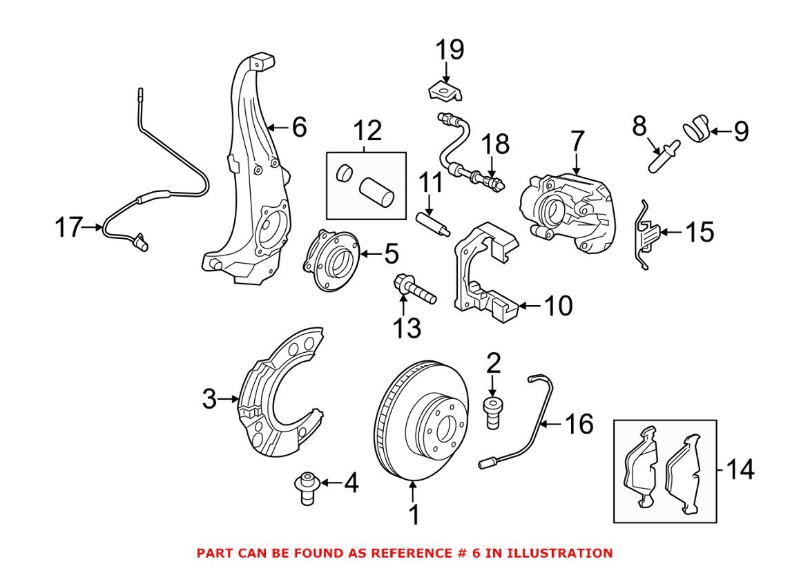 BMW Steering Knuckle - Front Driver Left 31216777749